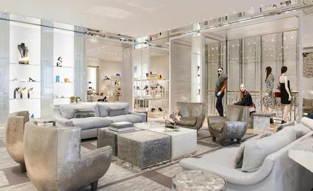 luxury retail design in london shop