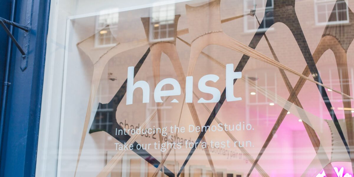 Heist shop branded window