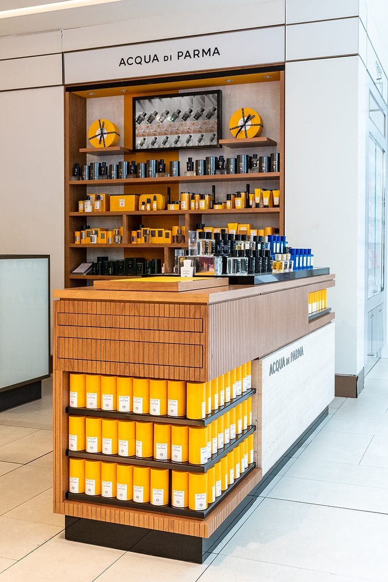 Aqua di Parma products in branded space